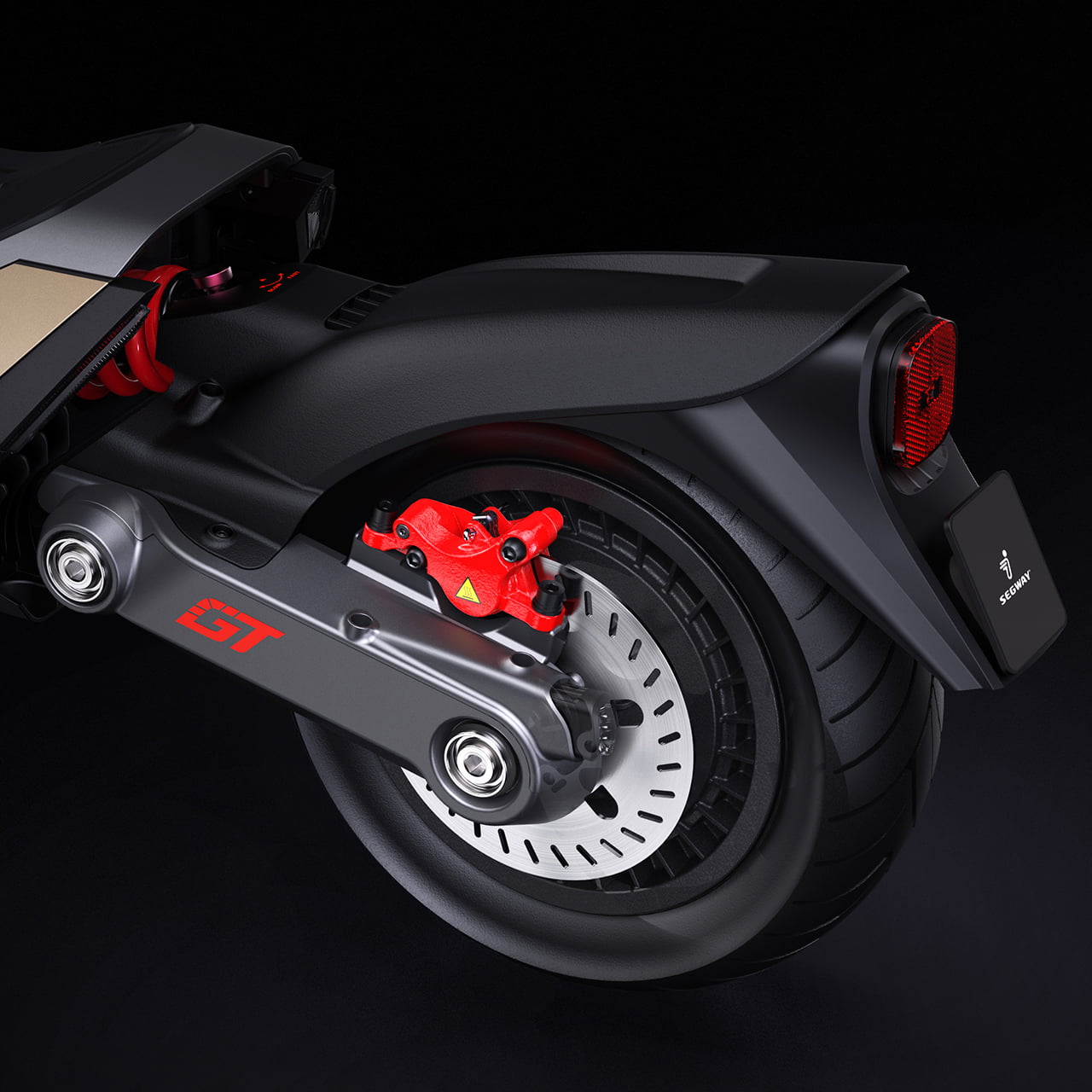 Ninebot SuperScooter GT2 оснащён дисковой гидравлической системой торможения